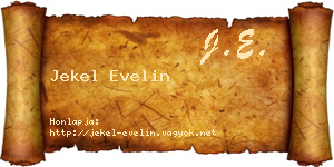 Jekel Evelin névjegykártya